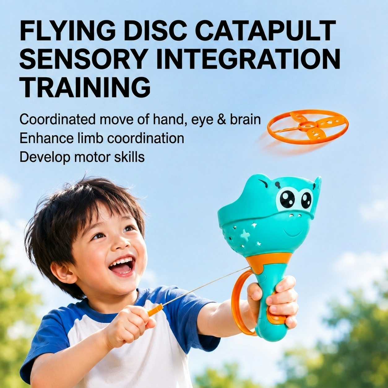 Sports Equipment For Kindergarten - Mquduo 플라잉 디스크 새총 발사기 장난감,