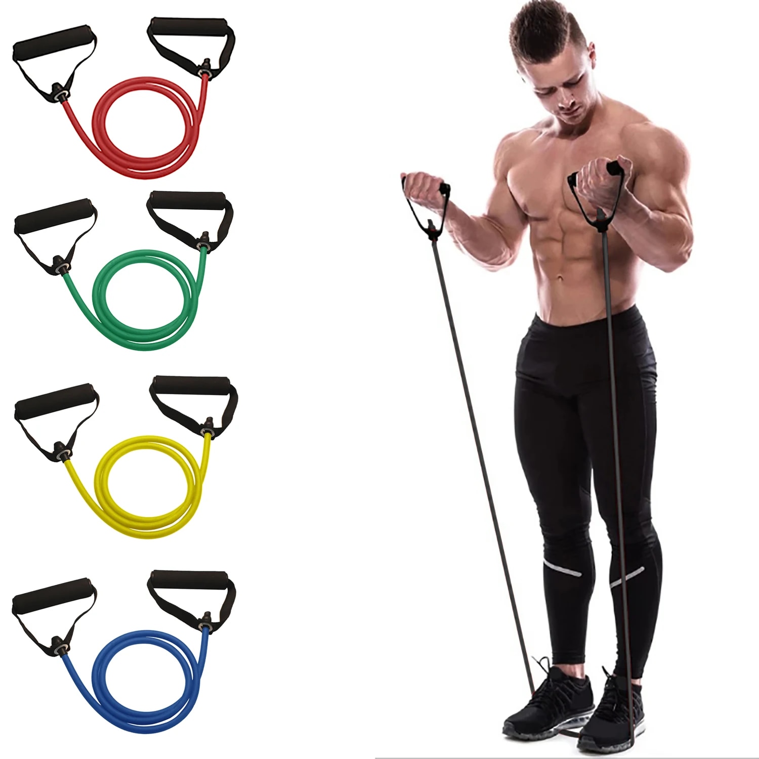 손잡이가 있는 저항 밴드, 운동 밴드, 남성용 여성용  - Sports Equipment Club 리뷰 및 가격