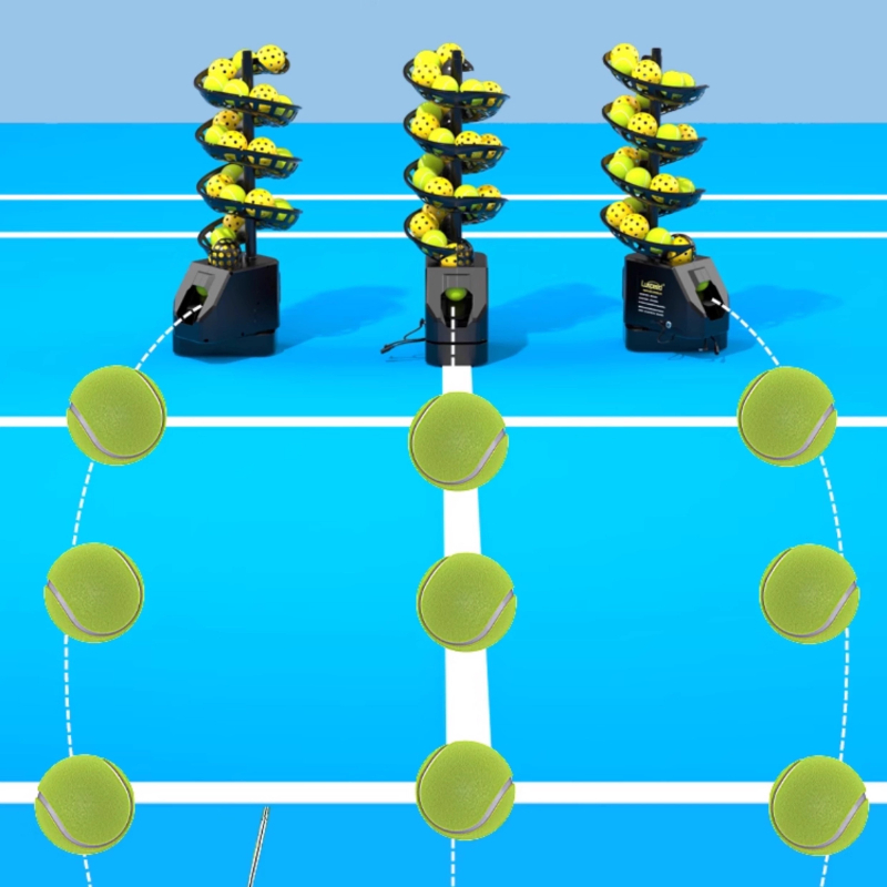 조절 가능한 테니스 볼 머신 자동 휴대용 테니스 서브  - Sports Equipment For Tennis 리뷰 및 가격