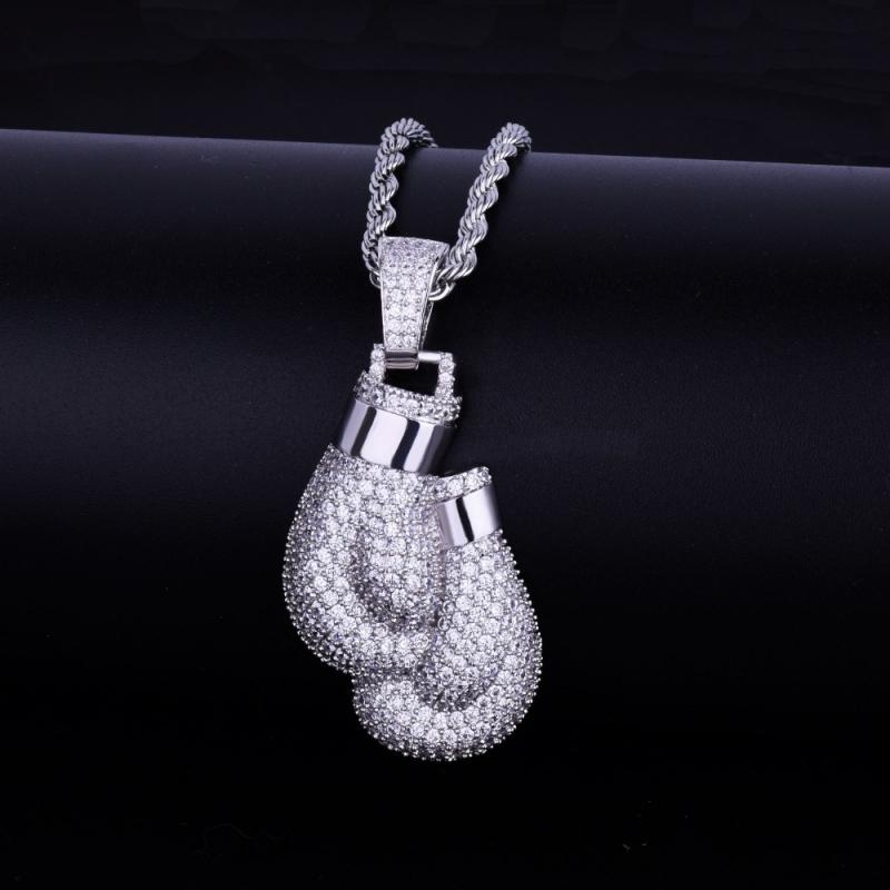 힙합 블링 아이스 큐빅 지르콘 권투 장갑 펜던트 목걸이 - Boxing Glove Set 리뷰 및 가격