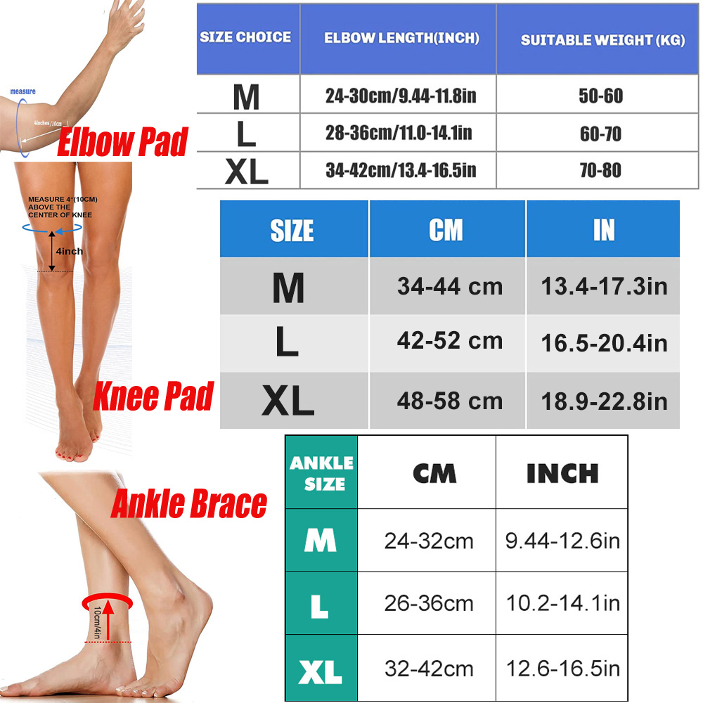 6개/세트 모든 계절용 스포츠 안전 장비, 무릎 보호대 - Sports Equipment Knee Support 리뷰 및 가격