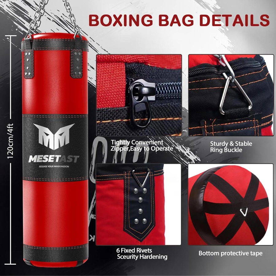 성인용 4피트 헤비 펀칭 백 세트 (12온스 글러브 포 - Boxing Glove Set 리뷰 및 가격